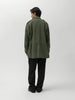 AURALEE Brushed Silk Linen Satin Padded Military Blouson Olive, Coats