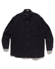 AURALEE Brushed Super Fine Wool Flannel Shirt Ink Black, Shirts