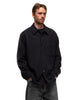 AURALEE Brushed Super Fine Wool Flannel Shirt Ink Black, Shirts