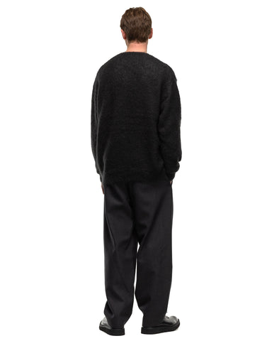 AURALEE Brushed Super Kid Mohair Knit P/O Ink Black, Sweaters