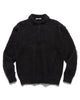 AURALEE Brushed Super Kid Mohair Knit Polo Ink Black, Shirts