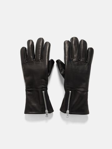 AURALEE Calf Leather Gloves Black, Gloves