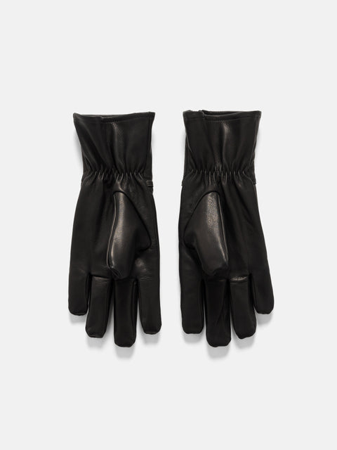 AURALEE Calf Leather Gloves Black, Gloves