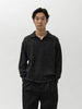 AURALEE Cashmere Nep Knit Polo Mix Black, Sweaters