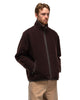 AURALEE Double Cloth Heavy Wool Pile Zip Blouson Dark Brown, Outerwear