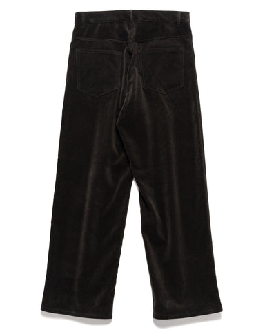 AURALEE Finx Corduroy Pants Dark Brown, Bottoms