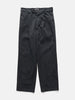 AURALEE Garment-Dyed Finx Light Chino One-tuck Wide Pants Black, Pants