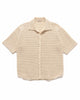 AURALEE Hand Crochet Knit Half Sleeved Shirt Ivory, Shirts