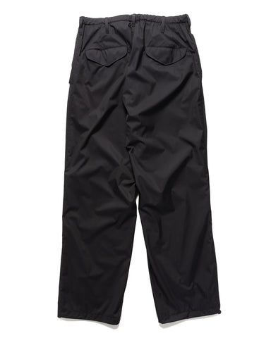 AURALEE Hard Twist Polyester Satin Laminate Field Pants Black, Bottoms