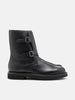 AURALEE Leather Work Boots Black, Boots