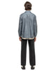 Light Nylon Zip Shirt Blue Gray - HAVEN