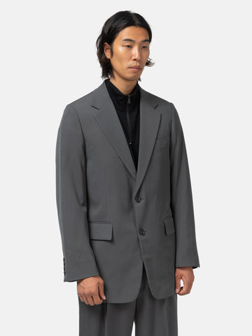 AURALEE Light Wool Max Gabardine Jacket Dark Gray, Jackets