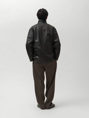 AURALEE Light Wool Max Gabardine Two-Tuck Slacks Dark Brown, Pants