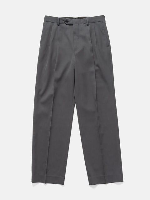 AURALEE Light Wool Max Gabardine Two-Tuck Slacks Dark Gray, Pants