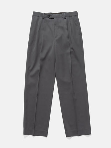 AURALEE Light Wool Max Gabardine Two-Tuck Slacks Dark Gray, Pants