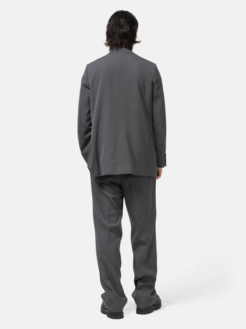 AURALEE Light Wool Max Gabardine Two-Tuck Slacks Dark Gray, Pants