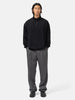 AURALEE Light Wool Sweat Half Zip P/O Black, Sweaters