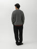 AURALEE Low-Gauge Homespun Tweed Knit P/O Top Charcoal, Sweaters