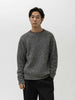 AURALEE Low-Gauge Homespun Tweed Knit P/O Top Charcoal, Sweaters