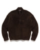 AURALEE Merino Wool Boa Knit Half Zip P/O Dark Brown, Shirts