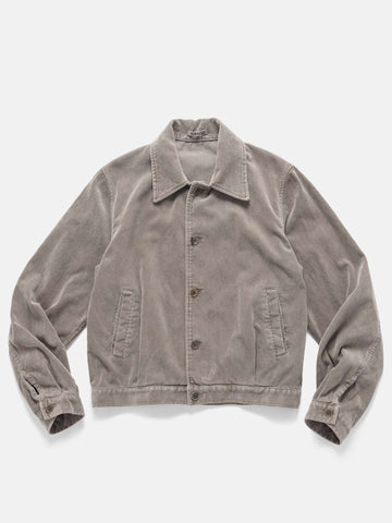 AURALEE Pigment Dyed Finx Corduroy Blouson Olive Brown, Jackets