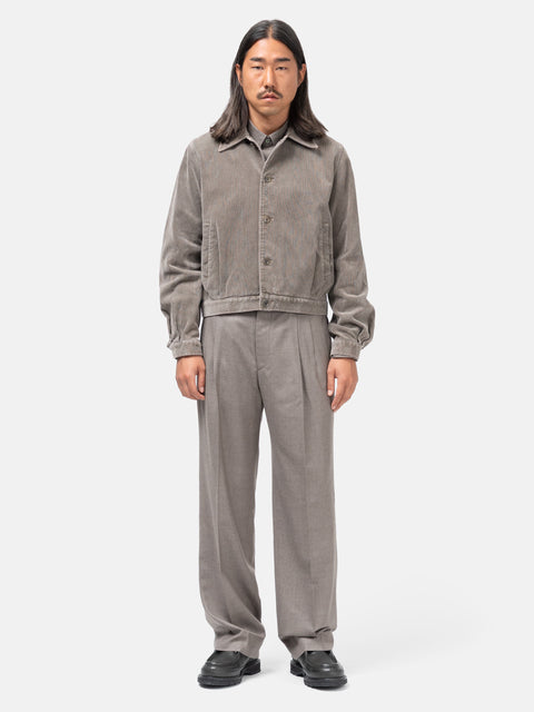 AURALEE Pigment Dyed Finx Corduroy Blouson Olive Brown, Jackets