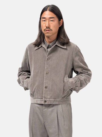 AURALEE Pigment Dyed Finx Corduroy Blouson Olive Brown, Jackets