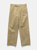 AURALEE Product Dyed Finx Chino One-Tuck Pants Beige, Pants