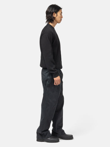 AURALEE Product Dyed Finx Chino One-Tuck Pants Black, Pants