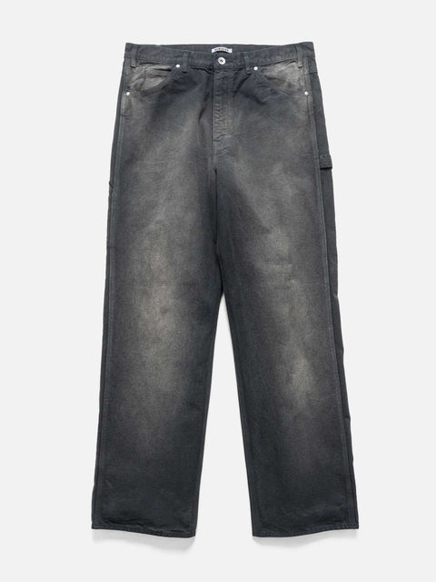AURALEE Product Dyed Organic Cotton Duck Painter Pants Faded Black, Pants