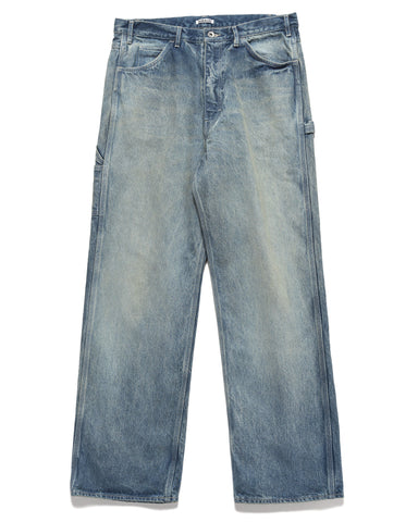 AURALEE Selvedge Faded Heavy Denim Painter Pants Faded Indigo, Bottoms