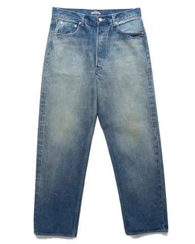 AURALEE Selvedge Faded Heavy Denim Wide Pants Faded Indigo, Bottoms