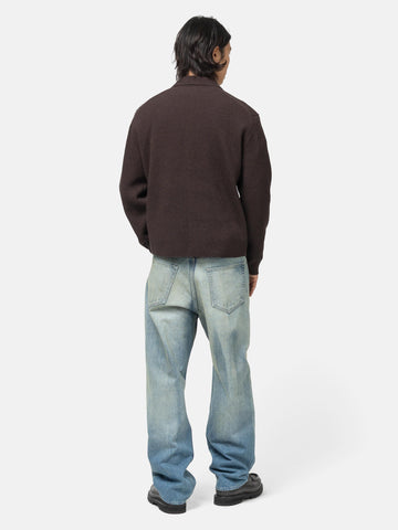 AURALEE Selvedge Faded Heavy Denim Wide Pants Faded Indigo, Jeans