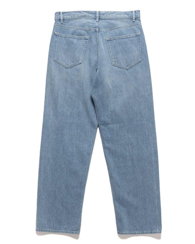 AURALEE Selvedge Faded Light Denim Wide Pants Light Indigo, Bottoms