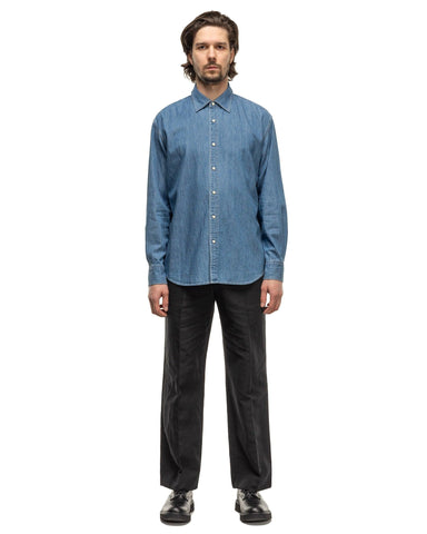 AURALEE Selvedge Super Light Denim Shirt Washed Indigo, Shirts