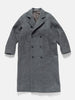 AURALEE Shetland Wool Double Cloth Coat Grey Herringbone, Coats