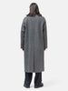 AURALEE Shetland Wool Double Cloth Coat Grey Herringbone, Coats