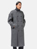 AURALEE Shetland Wool Double Cloth Coat Grey Herringbone, Coats
