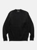 AURALEE Super Fine Wool Rib Knit P/O Black, Sweaters