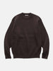 AURALEE Super Fine Wool Rib Knit P/O Top Brown, Sweaters