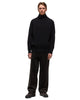 AURALEE Super Fine Wool Rib Knit Turtle Black, Sweaters