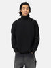 AURALEE Super Fine Wool Rib Knit Turtle Neck Black, Sweaters
