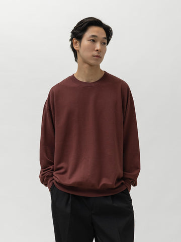 AURALEE Super High Gauge Sweat P/O Burgundy, Sweatshirts