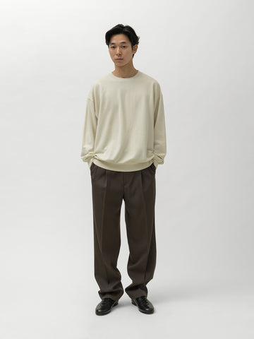 AURALEE Super High Gauge Sweat P/O Ivory White, Sweatshirts