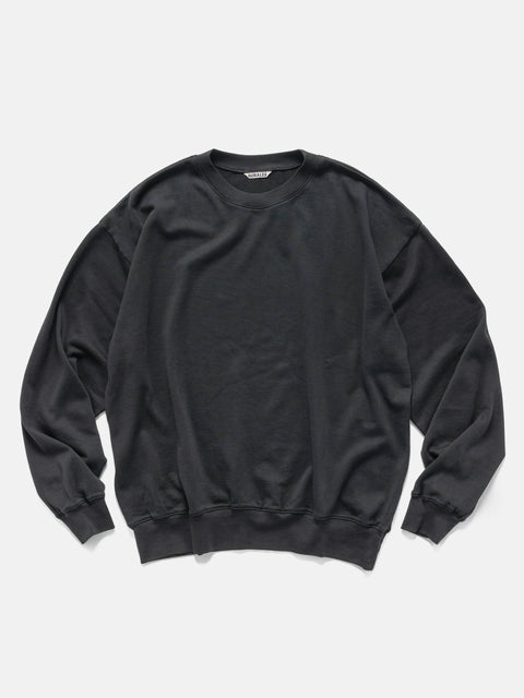 AURALEE Super High Gauge Sweat P/O Ink Black, Sweatshirts