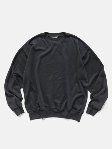 AURALEE Super High Gauge Sweat P/O Ink Black, Sweatshirts
