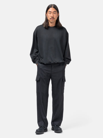 AURALEE Super High Gauge Sweat P/O Ink Black, Sweatshirts