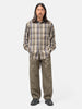 AURALEE Super Light Wool Check Shirt Brown Blue Check, Shirts