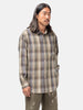 AURALEE Super Light Wool Check Shirt Brown Blue Check, Shirts