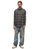 AURALEE Super Light Wool Check Shirt Charcoal Gray Check, Shirts